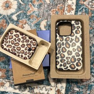 Casely Bold iPhone 14 Pro Leopard Pattern MagSafe Phone Case & Power Pod